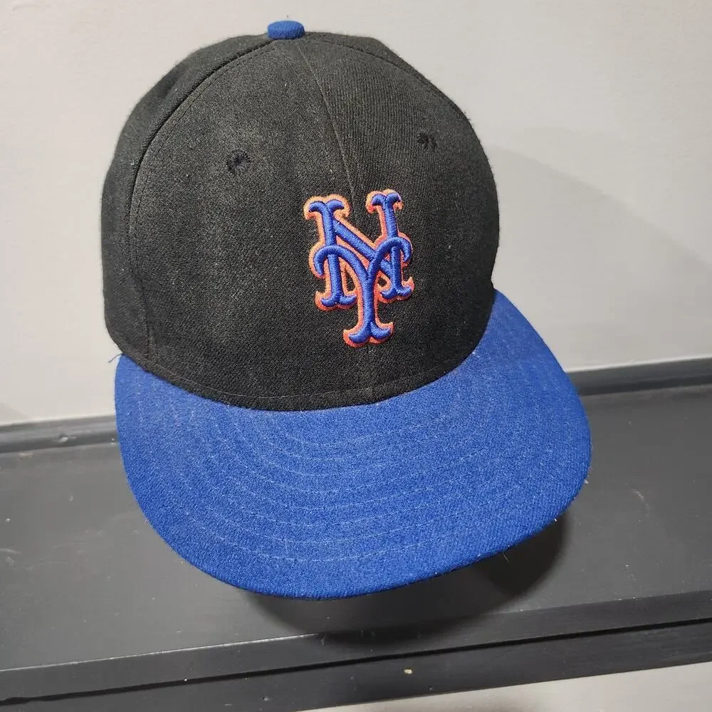 VTG New‎ York Mets New Era 59Fifty 5950 Mens 7 1/4 Fitted MLB Baseball Hat Cap